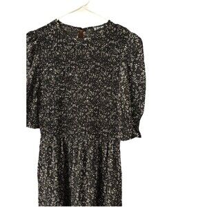 BTFBM Dress Size Medium Smocked Tiered Puff Sleeves, Whimsigoth boho Cottagecore